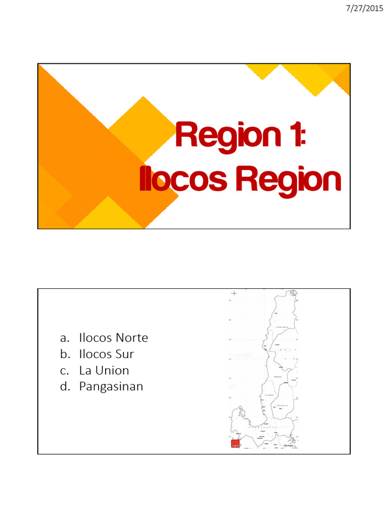 Region 1 Ilocos Region | PDF
