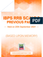 IBPS RRB GBO Previous Paper 2022