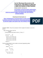 Finite Mathematics For Business Economics Life Sciences and Social Sciences 13th Edition Barnett Test Bank 1