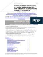 New Perspectives Microsoft Office 365 and Word 2016 Comprehensive 1st Edition Shaffer Solutions Manual 1
