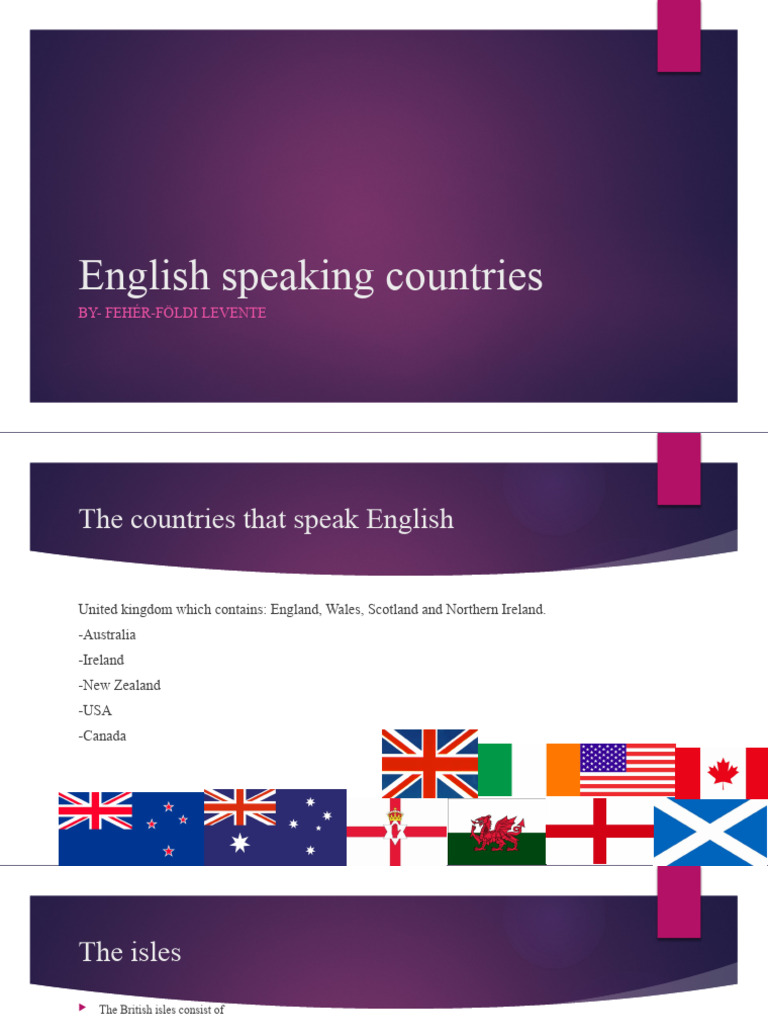 English Speaking Countries | PDF