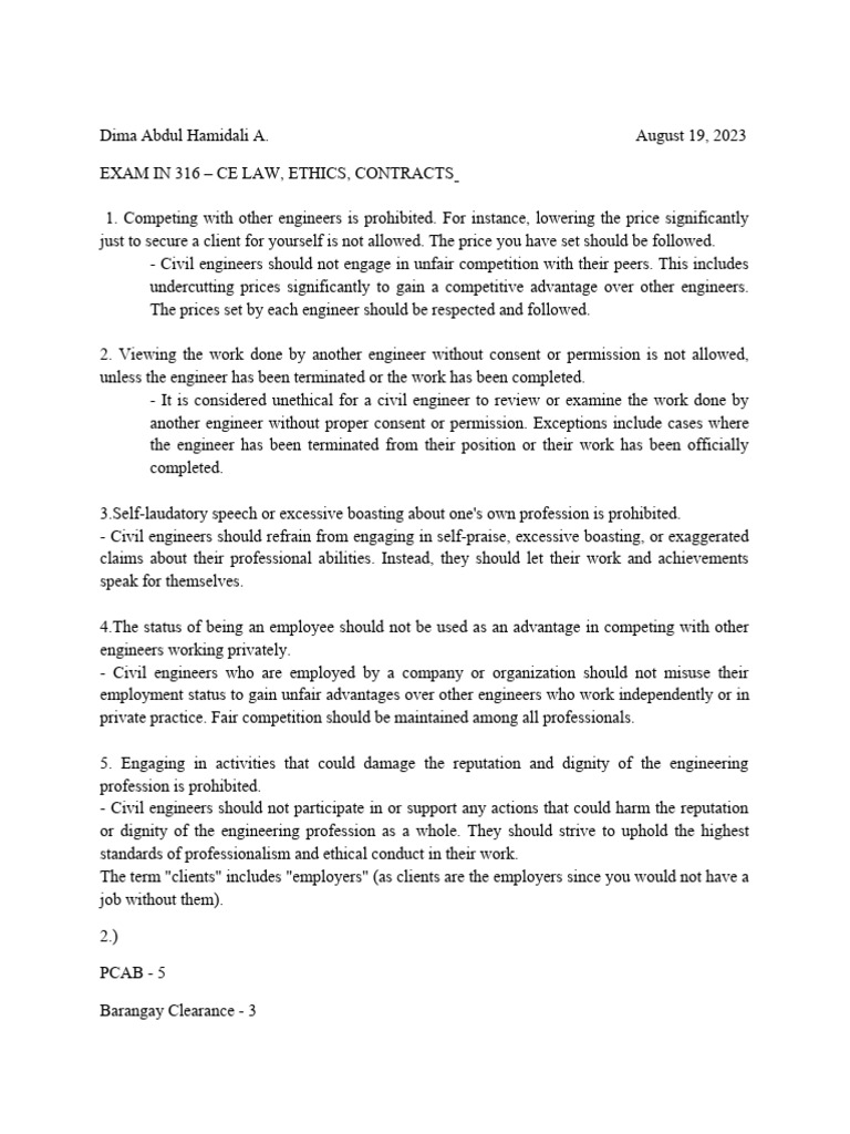 Exam in Ce 316 | PDF