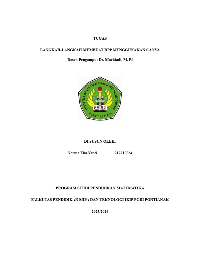 Membuat Langkah2 RPP Di Canva | PDF