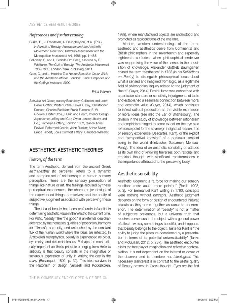 Understanding Aesthetic Theories | PDF