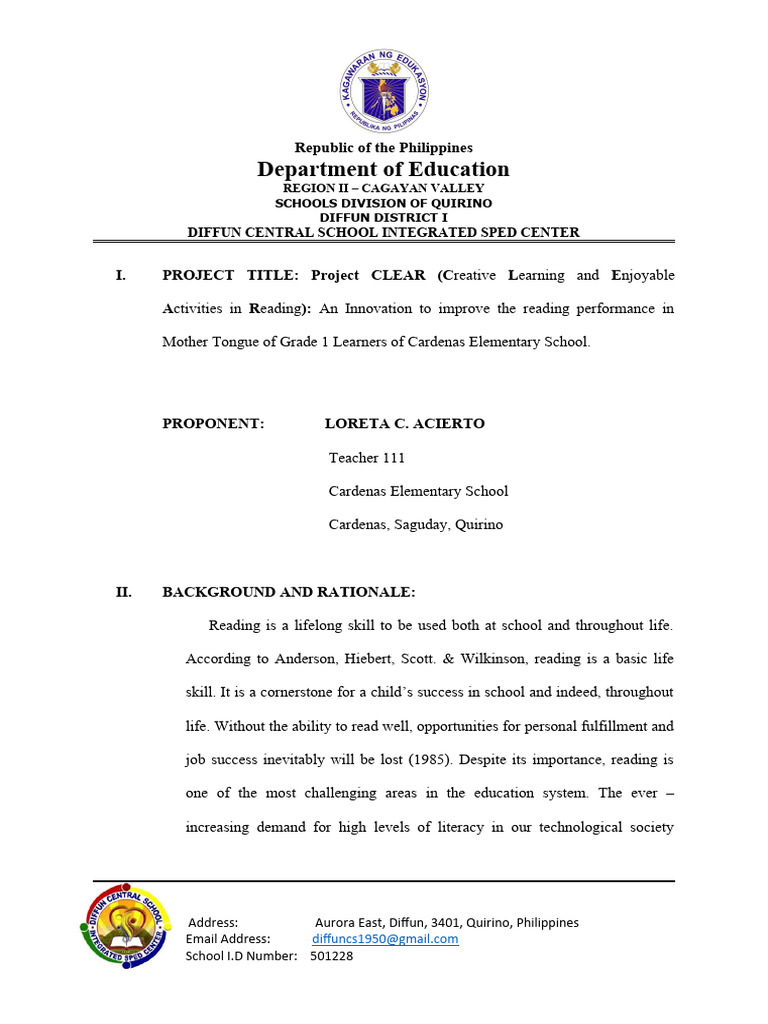 Grade 1 Reading Boost Initiative | PDF