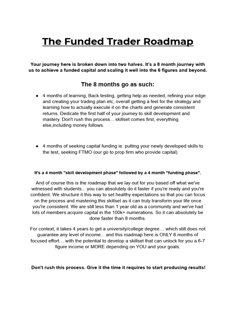The Funded Trader Roadmap Pdf