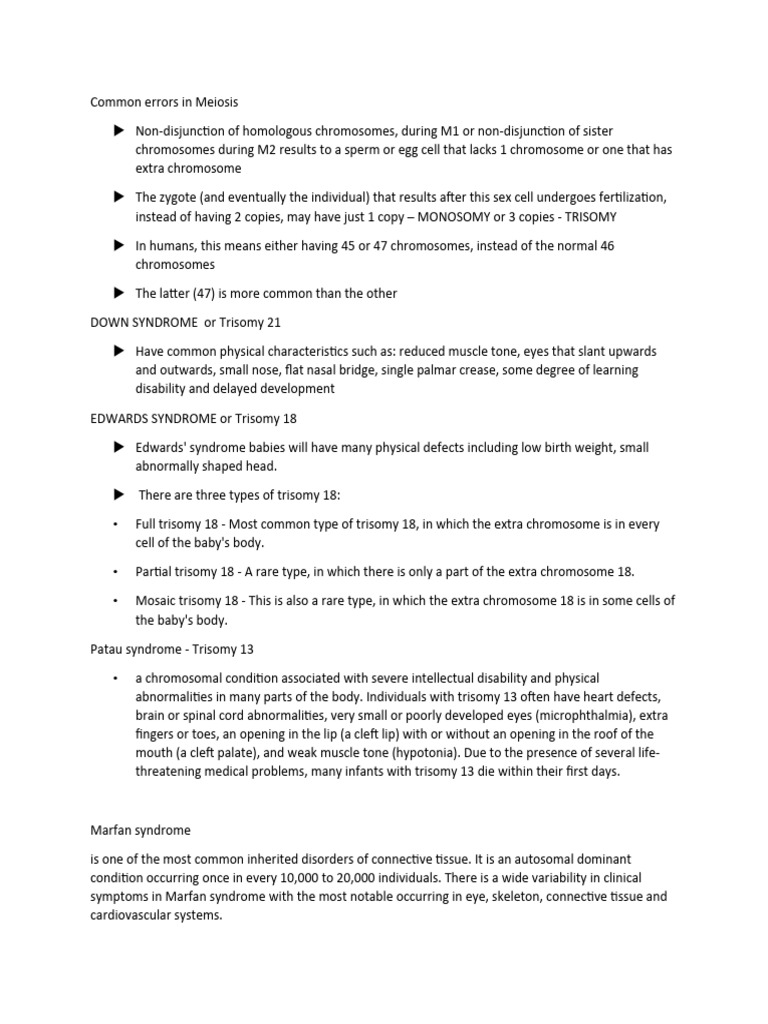 Common errors in meiosis and mitosis pdf
