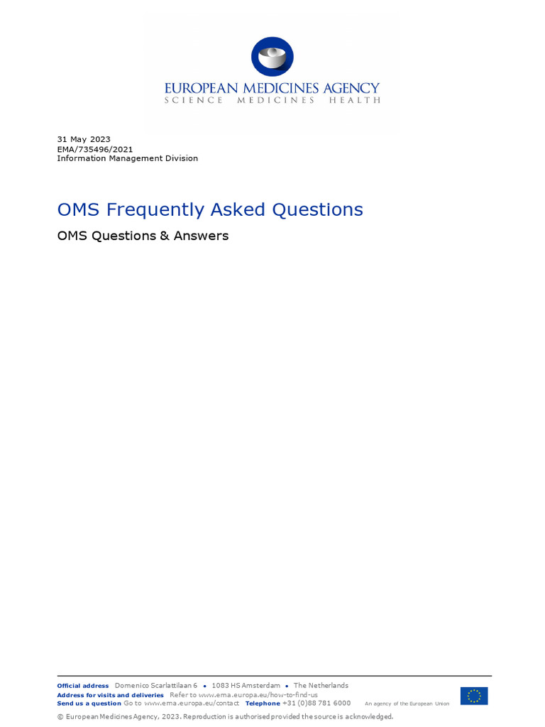 OMS FAQs and Regulatory Guidance | PDF | Technology & Engineering