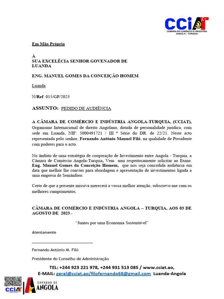 Carta De Audiencia Atualizada 322 Pdf