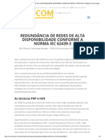 Redundância de Redes de Alta Disponibilidade Conforme a Norma Iec 62439-3 _ Protcom_ Proteção e Comunicação de Sistemas Elétricos de Potência