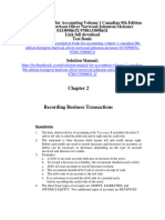 Solution Manual For Accounting Volume 1 Canadian 9th Edition Horngren Harrison Oliver Norwood Johnston Meissner 013309863X 9780133098631