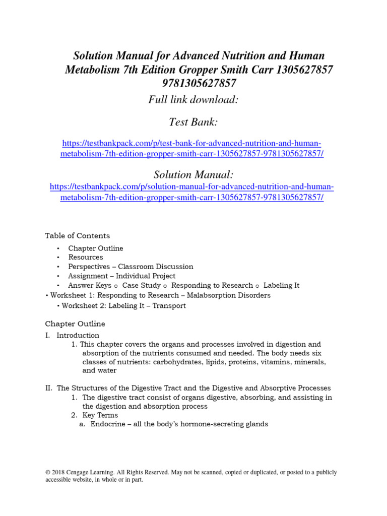 ADVANCED NUTRITION AND HUMAN METABOLISM GROPPER PDF visual data 7