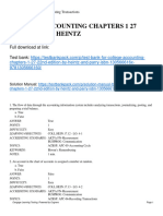 College Accounting Chapters 1 27 22nd Edition Heintz Test Bank 1