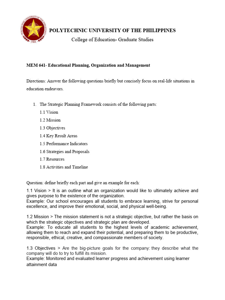 Educational Planning PDF