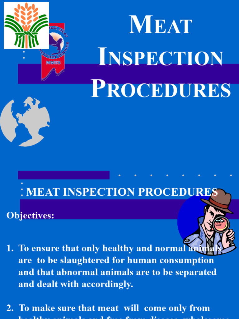 Meat Inspection Procedures Overview | PDF | Wellness