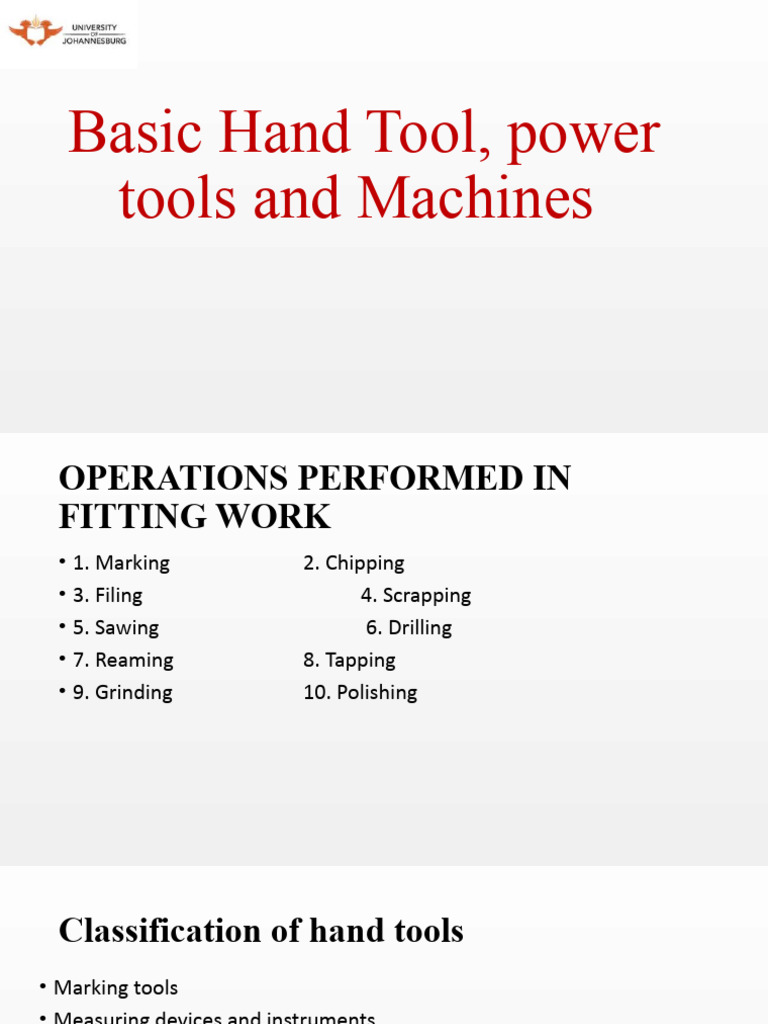 Basic Hand and Power Tools Overview | PDF | Art