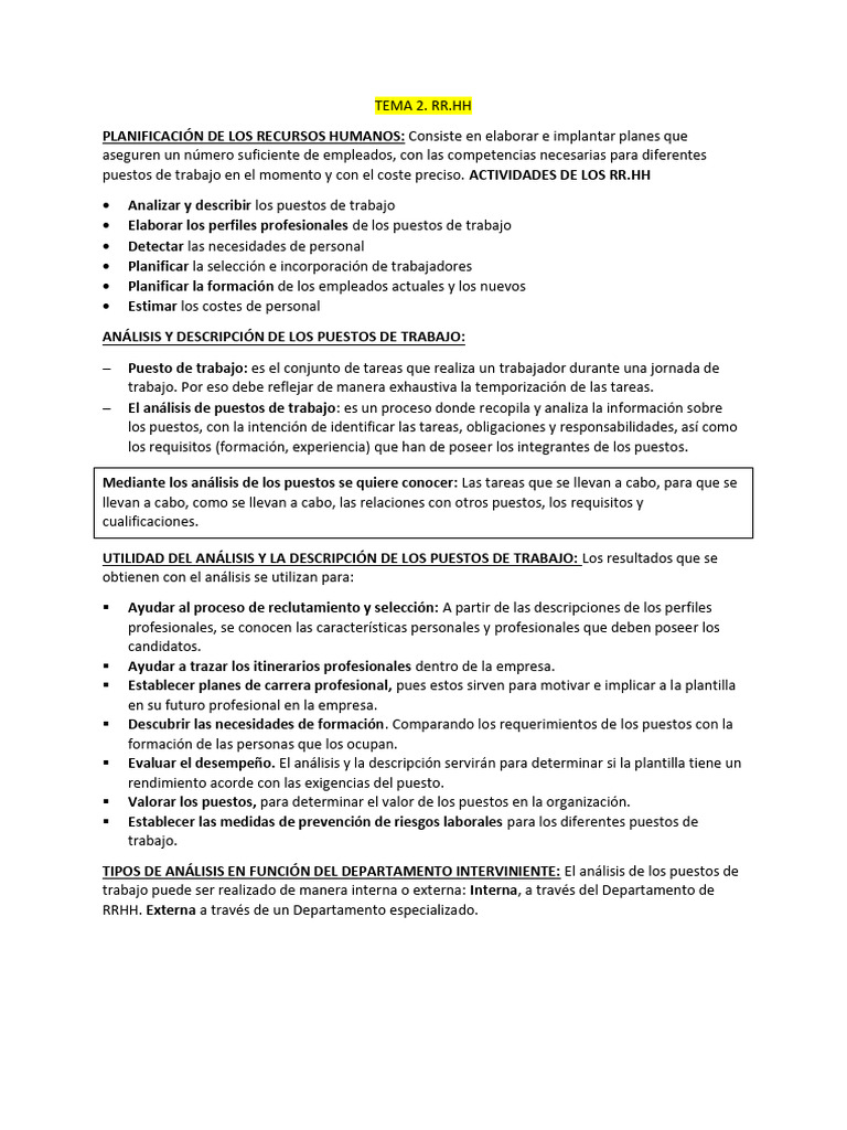 Tema 2 Rrhh Pdf