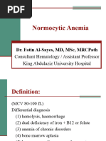 Normocytic Anemia