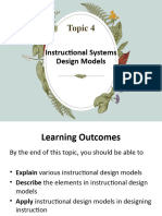 Topic 4 - Instructional Design Models