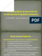 Proiecte Politice Și Încercări de Modernizare În Spațiul