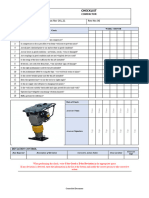 Plate Compactor Checklist