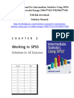 Solutions Manual For Intermediate Statistics Using SPSS 1st Edition Herschel Knapp 1506377432 9781506377438
