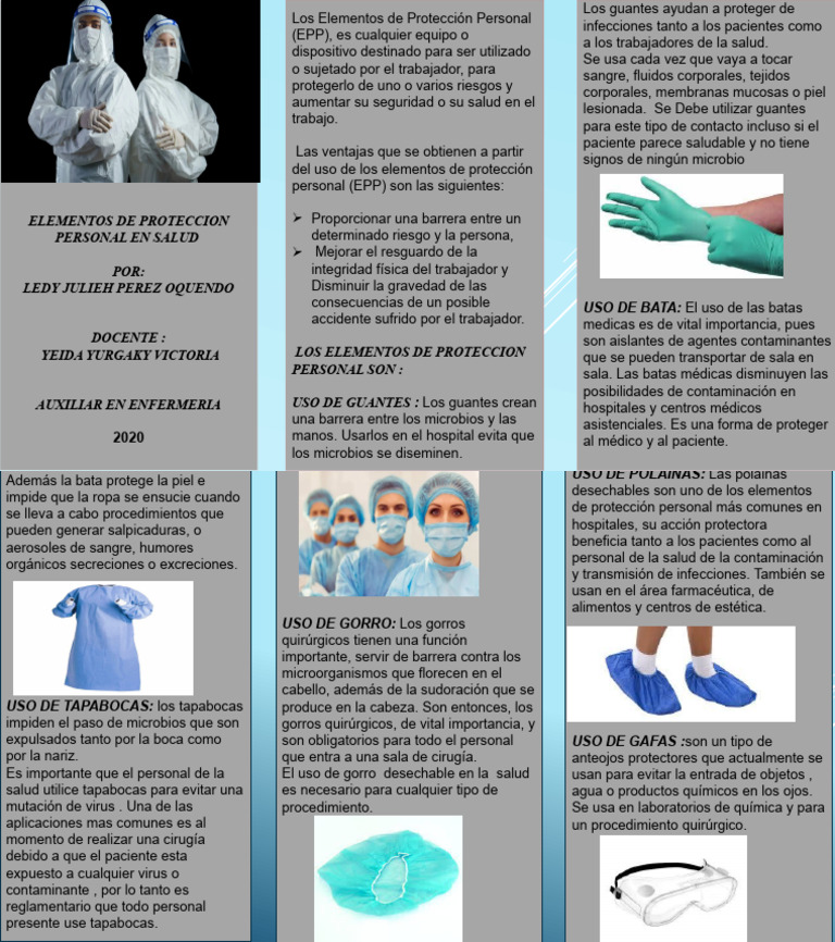 Elementos De Proteccion Personal Pdf