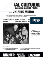 Festival Cultural en defensa de los Pibes - NI UN PIBE MENOS