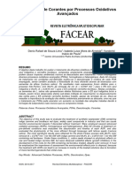 Degradação de Corantes Por Processos Oxidativos Avancados