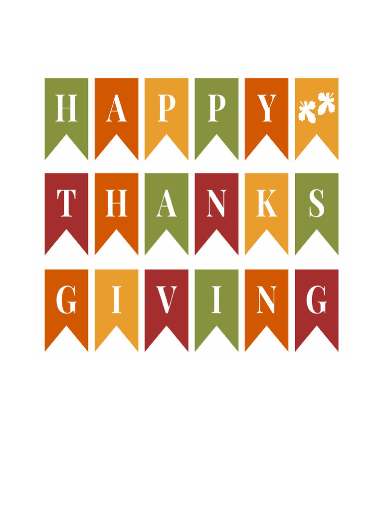 Happy Thanksgiving Printable Bannern - 4375.jpg | PDF