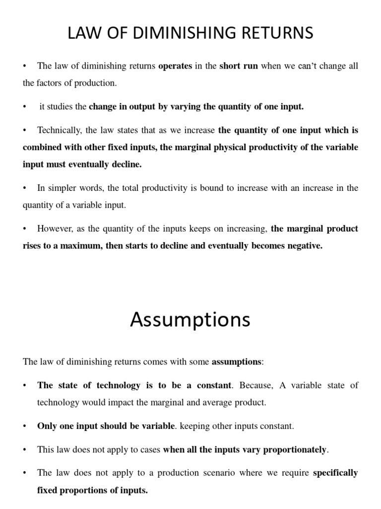 6182 - Unit - III Law of Diminishing Returns | PDF