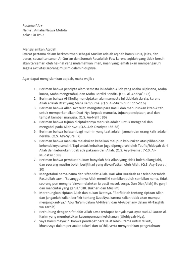 Resume Pai+ Amalia | PDF | Filsafat