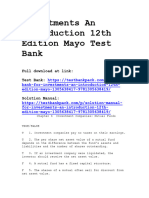 Investments An Introduction 12th Edition Mayo Test Bank 1