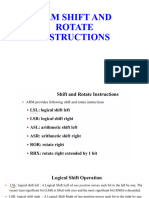 Arm Shift and Rotate Instructions