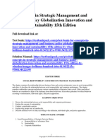 Concepts in Strategic Management and Business Policy Globalization Innovation and Sustainability 15th Edition Wheelen Solutions Manual 1