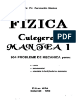 Fizica. Culegere de 965 Probleme de Mecanica PT Liceu - C. Mantea (1993) - 1