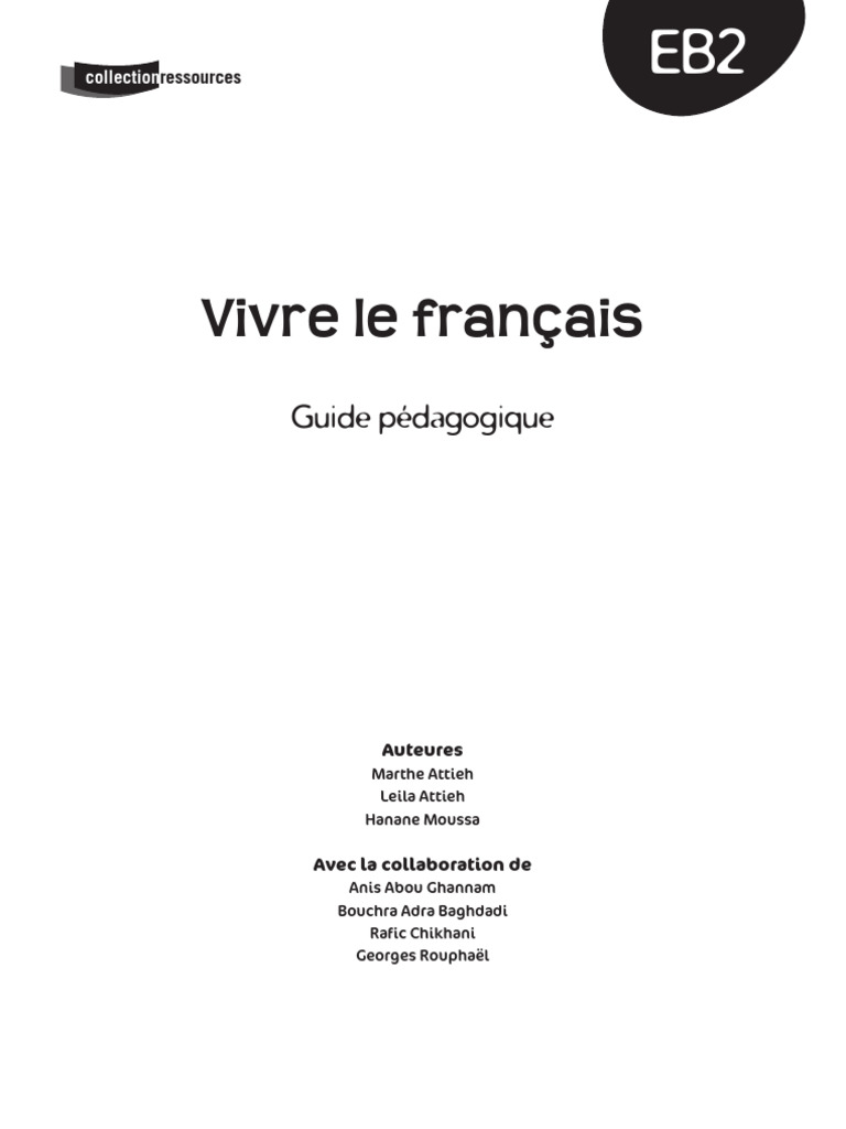 Guide Pedagogique Vivre Le Francais EB2 | PDF
