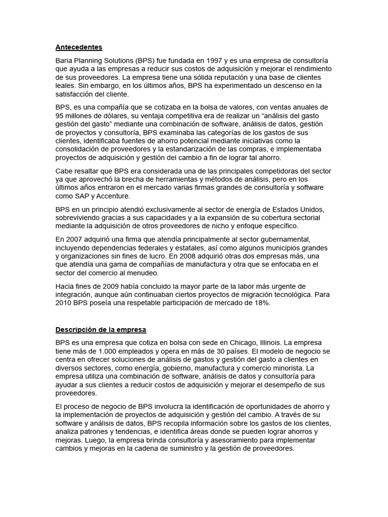Análisis Caso Baria | PDF