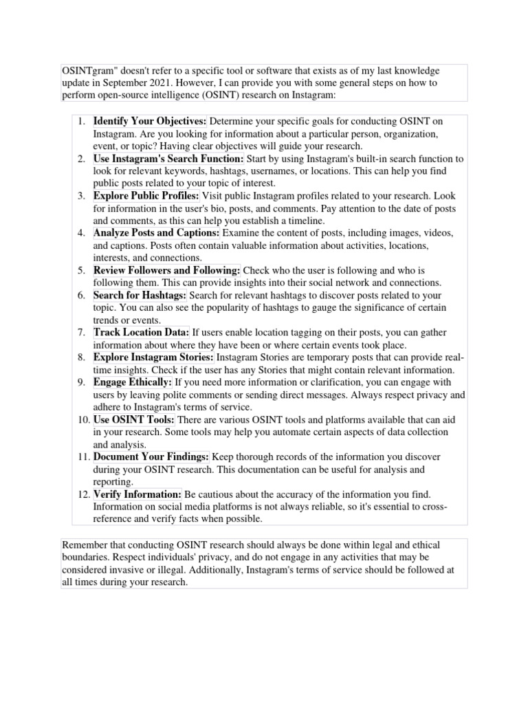OSINTgram | PDF