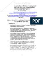 Labor Relations Development Structure Process 10th Edition John Fossum Solutions Manual 1