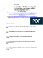 Labor Relations Development Structure Process 10th Edition John Fossum Test Bank 1