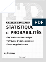 Jean-Pierre Lecoutre - TD Statistique Et Probabilités - 6e Édition-Dunod (2015) .PDF - HTML