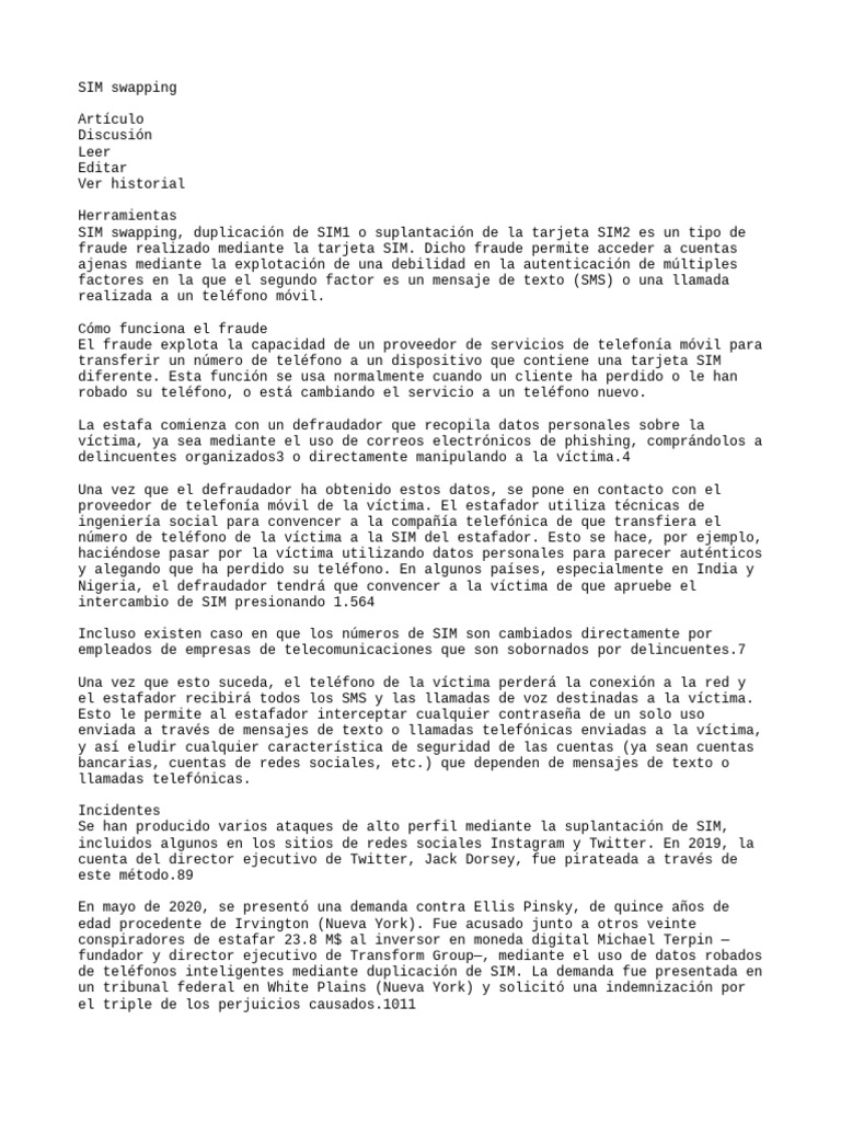 Sim Swapping Pdf