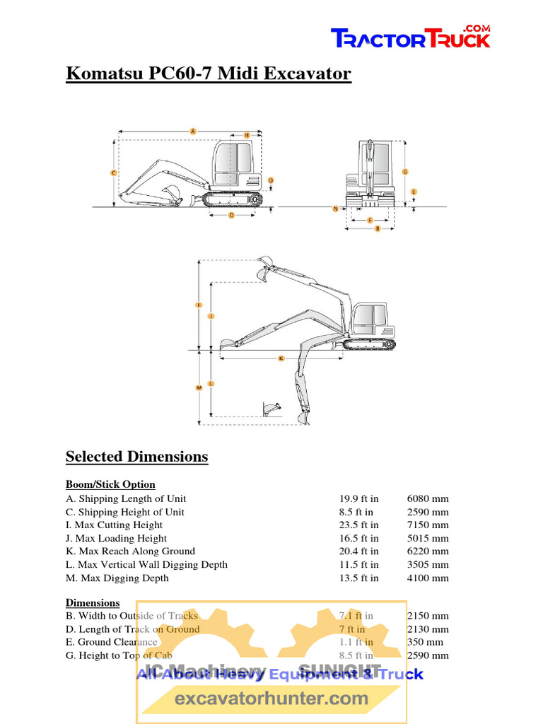 Komatsu Excavator Pc60 7 | PDF