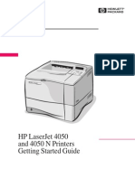 HP Laserjet 4050 and 4050 N Printers Getting Started Guide: English