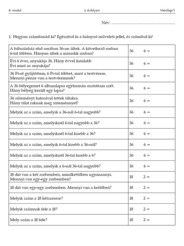 8-Modul Tanító Melléklet | PDF