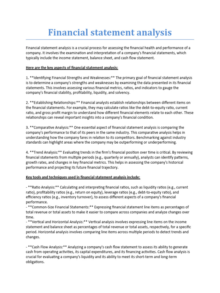 Financial Statement Analysis PDF