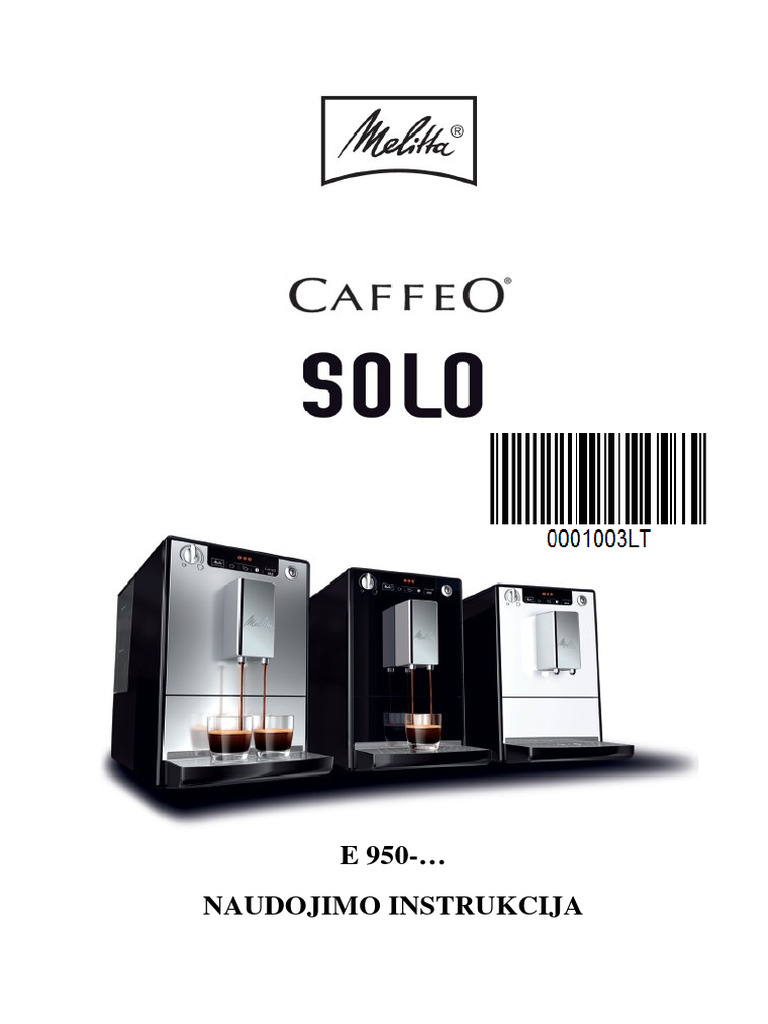 0001003LT Melitta Solo E950 LT | PDF