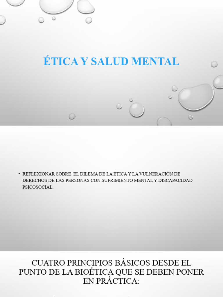 Etica y Salud Mental | PDF