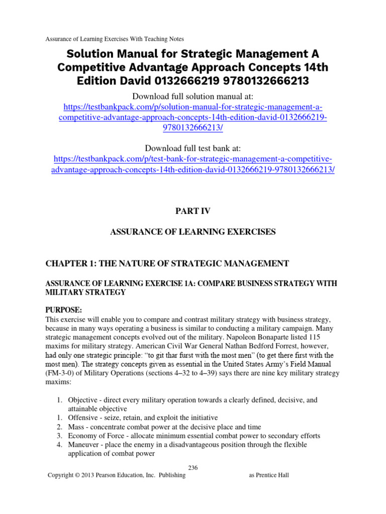 STRATEGIC MANAGEMENT A COMPETITIVE ADVANTAGE APPROACH CONCEPTS AND CASES 16TH EDITION PDF intelligence overview